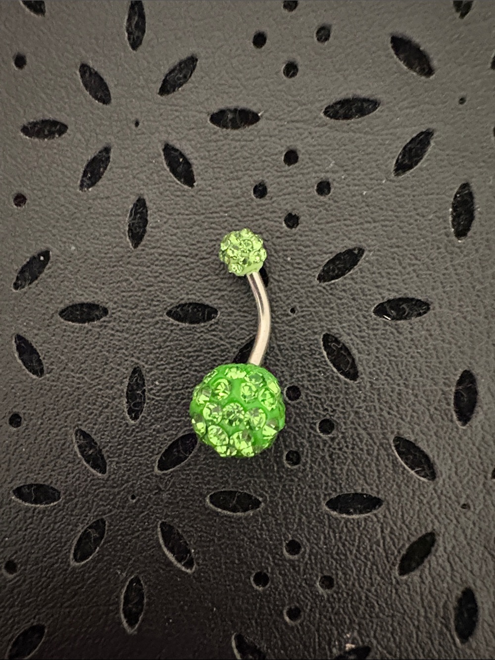 Green Crystal Belly Button Ring – Women's Navel Jewelry